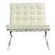 Modern Armchair Barcelona Cream Leather Modern Armchair Barcelona Cream Leather