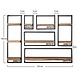 Wall shelf Jax 30 cm (65 cm height) Solid Wood Wall shelf Jax 30 cm (65 cm height) Solid Wood
