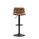 Industrial Bar Stool Ezra Cognac microfiber Industrial Bar Stool Ezra Cognac microfiber