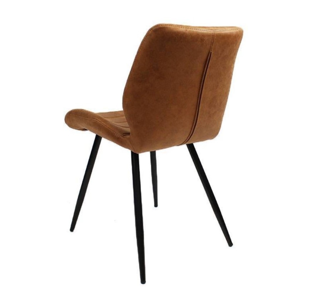 Industrial Dining Chair Morris Cognac - Shipped within 24 hours! - Furnwise