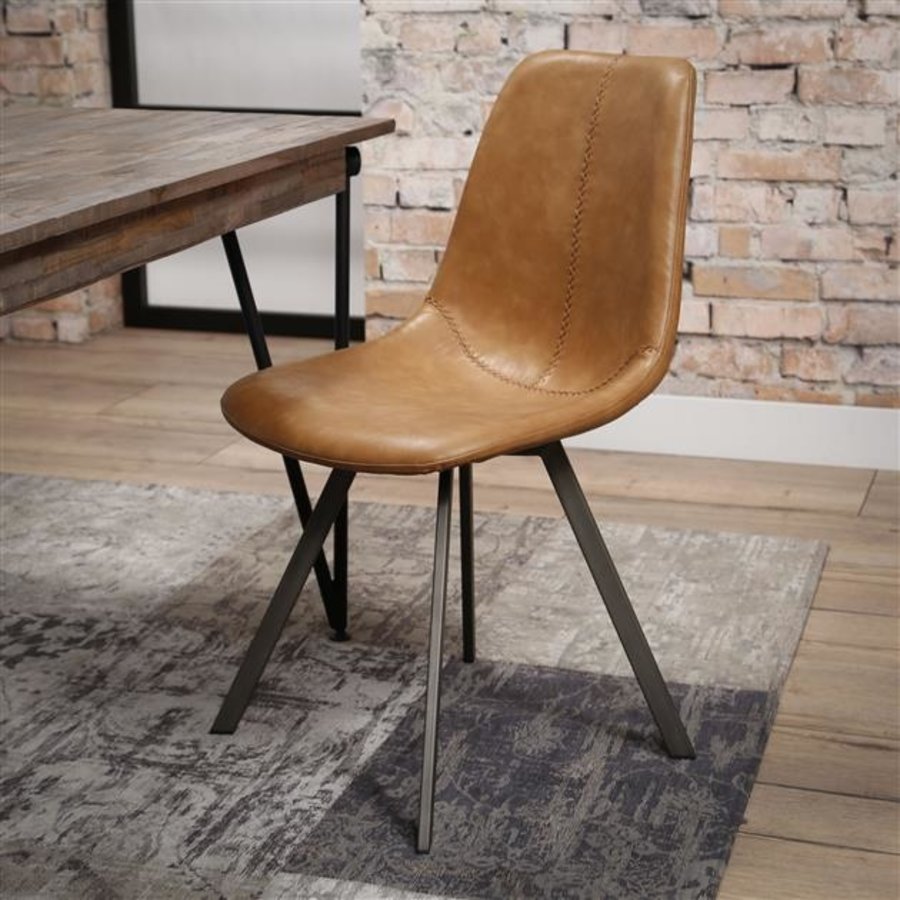 Modern Dining Chair Kendal Cognac Shipped Within 24 Hours Furnwise