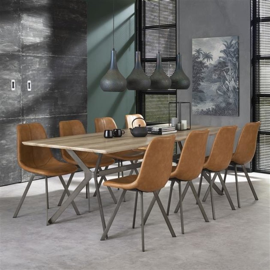 Modern dining chair Kendal Cognac