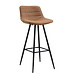Industrial Bar Stool Jordan Cognac Microfiber Industrial Bar Stool Jordan Cognac Microfiber