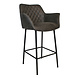 Industrial Bar Stool Club Anthracite leather Industrial Bar Stool Club Anthracite leather
