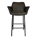 Industrial Bar Stool Club Anthracite leather Industrial Bar Stool Club Anthracite leather