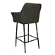 Industrial Bar Stool Club Anthracite leather Industrial Bar Stool Club Anthracite leather