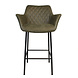 Industrial Bar Stool Club Olive Green leather Industrial Bar Stool Club Olive Green leather