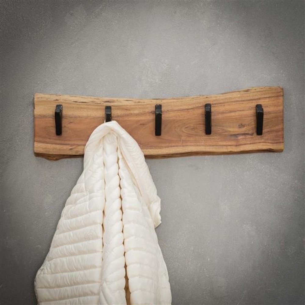 Wooden coat rack Tommy 5 hooks - Furnwise