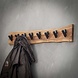 Wooden coat rack Tommy 8 hooks Wooden coat rack Tommy 8 hooks