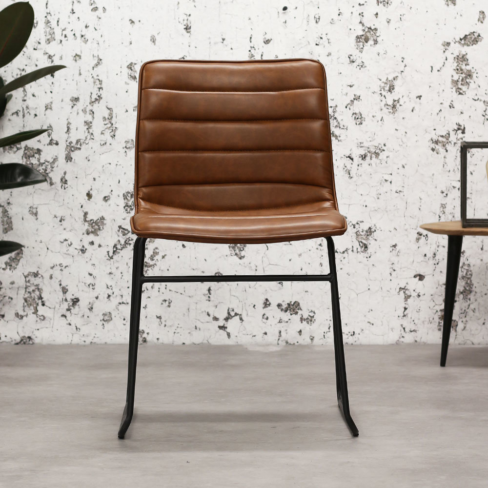 Industrial Dining chair Ryan Cognac available from stock! Furnwise