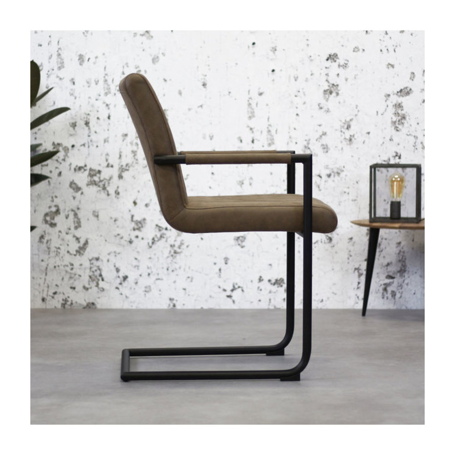 Industrial Dining Chair Damian Taupe