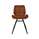 Industrial Dining Chair Barrel Cognac Eco-Leather Industrial Dining Chair Barrel Cognac Eco-Leather