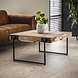 Industrial Coffee Table Mount Solid Teak Wood 80 x 80 Industrial Coffee Table Mount Solid Teak Wood 80 x 80