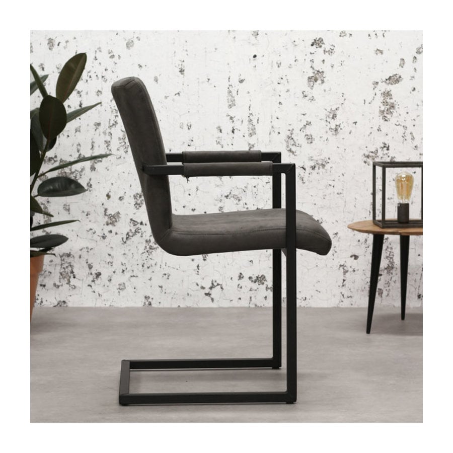 Industrial Dining Chair Brandon Anthracite