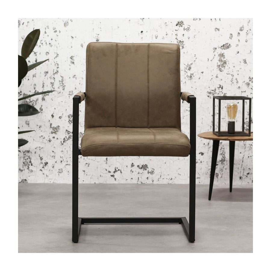 Industrial Dining Chair Brandon Taupe