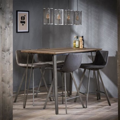 industrial style bar table and stools