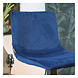 Velvet bar stool Frankie Blue height adjustable Velvet bar stool Frankie Blue height adjustable
