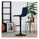 Velvet bar stool Frankie Blue height adjustable Velvet bar stool Frankie Blue height adjustable