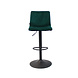 Velvet bar stool Frankie Green height adjustable Velvet bar stool Frankie Green height adjustable