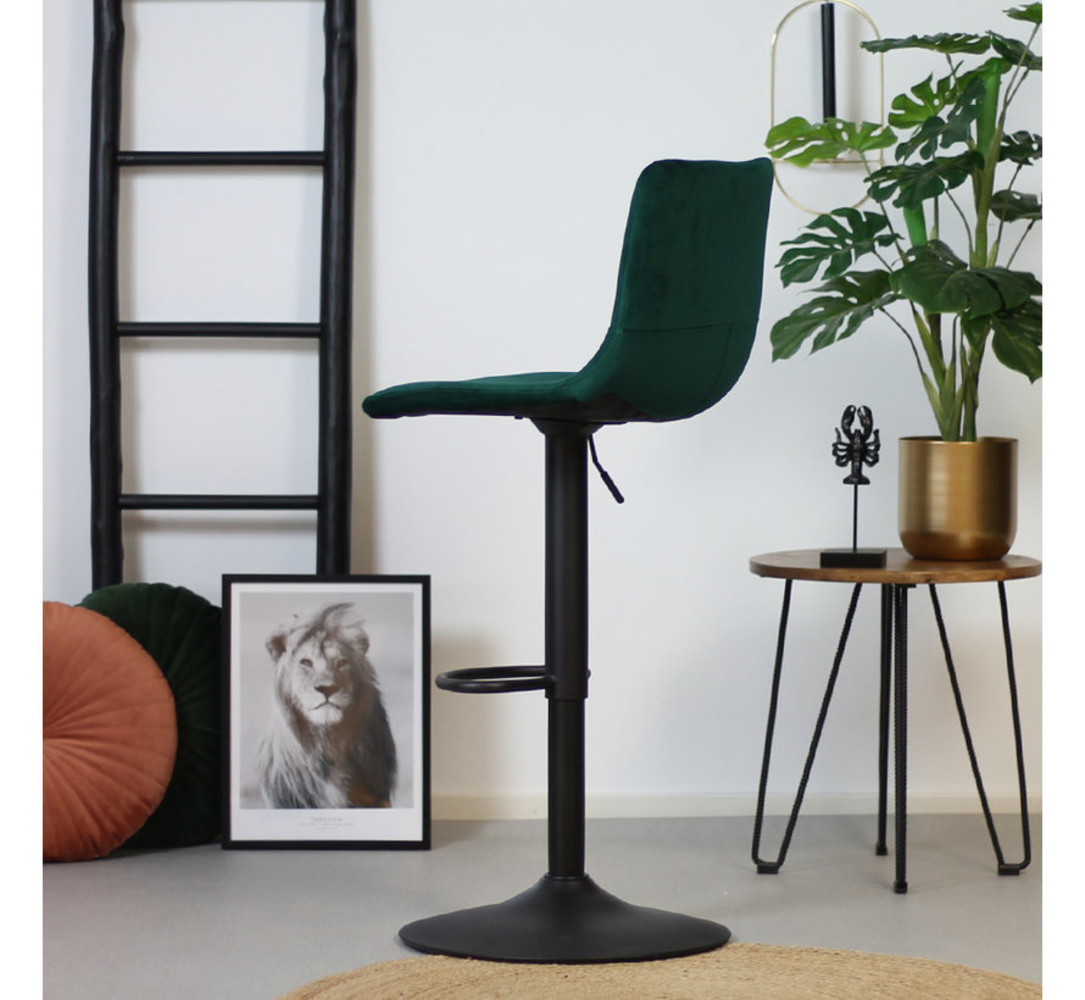 Selena bar stool grey distressed velvet hotsell