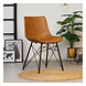 Industrial Dining Chair Lauren Cognac Industrial Dining Chair Lauren Cognac