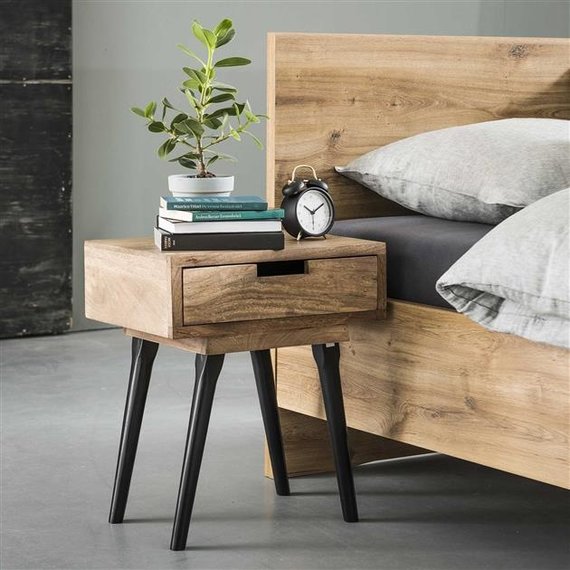 Wooden Bedside Table - Solid wood available from stock! - Furnwise