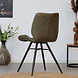 Industrial Dining Chair Barrel Green Eco-Leather Industrial Dining Chair Barrel Green Eco-Leather