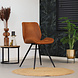 Industrial Dining Chair Barrel Cognac Eco-Leather Industrial Dining Chair Barrel Cognac Eco-Leather