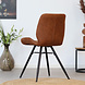 Industrial Dining Chair Barrel Cognac Eco-Leather Industrial Dining Chair Barrel Cognac Eco-Leather