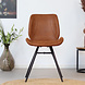 Industrial Dining Chair Barrel Cognac Eco-Leather Industrial Dining Chair Barrel Cognac Eco-Leather