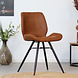 Industrial Dining Chair Barrel Cognac Eco-Leather Industrial Dining Chair Barrel Cognac Eco-Leather