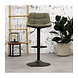 Industrial Bar Stool Ezra Green microfiber Industrial Bar Stool Ezra Green microfiber