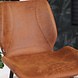 Industrial Bar Stool Barrel Cognac Leather Industrial Bar Stool Barrel Cognac Leather