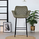Industrial Bar Stool Club Olive Green leather Industrial Bar Stool Club Olive Green leather