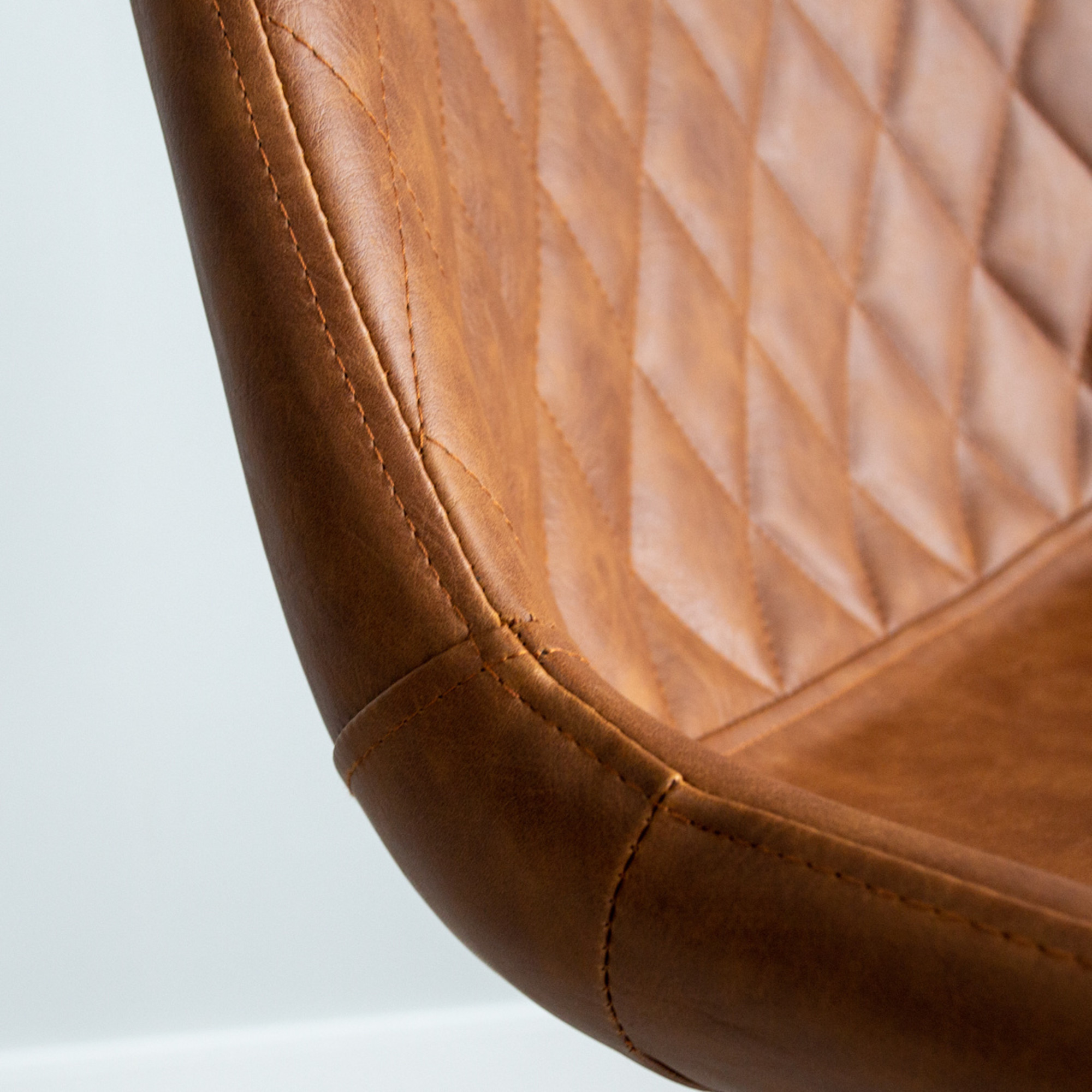 Industrial Bar Stool Bowie Cognac Furnwise