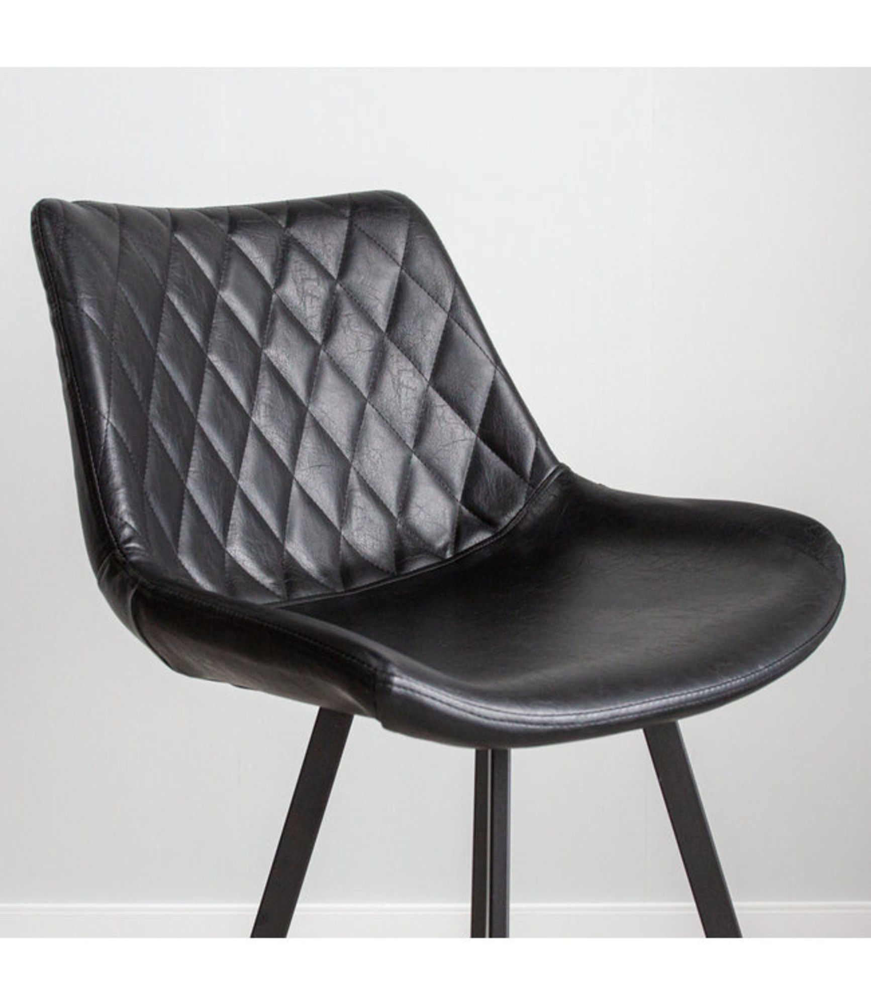 Industrial Bar Stool Bowie Black Furnwise