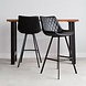 Industrial Bar Stool Bowie Black Industrial Bar Stool Bowie Black