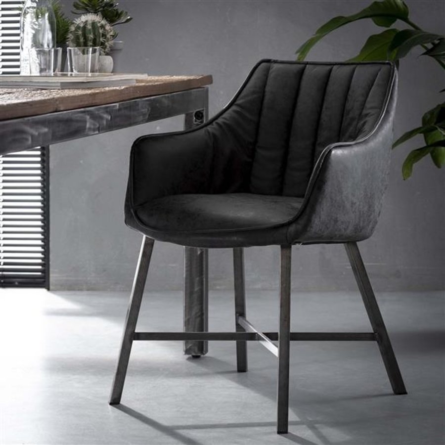 Industrial Dining Chair Witham Black