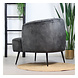 Velvet armchair Billy Anthracite Velvet armchair Billy Anthracite