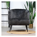 Velvet armchair Billy Anthracite Velvet armchair Billy Anthracite