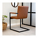Industrial Dining Chair Kubis Cognac Industrial Dining Chair Kubis Cognac