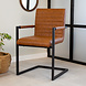 Industrial Dining Chair Kubis Cognac Industrial Dining Chair Kubis Cognac