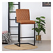 Bar Stool Diamond Cognac Leather Bar Stool Diamond Cognac Leather