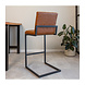 Industrial Bar Stool Kubis Cognac Industrial Bar Stool Kubis Cognac