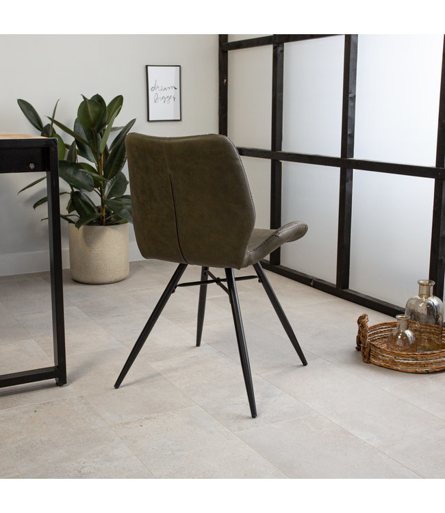 Industrial Dining Chair Barron Green Furnwise