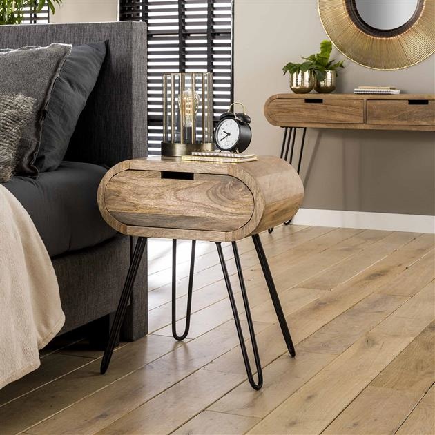 Modern industrial bedside table deals