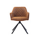 Industrial Dining Chair Dex Cognac Eco-Leather Industrial Dining Chair Dex Cognac Eco-Leather