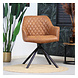 Industrial Dining Chair Dex Cognac Eco-Leather Industrial Dining Chair Dex Cognac Eco-Leather
