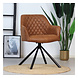 Industrial Dining Chair Dex Cognac Eco-Leather Industrial Dining Chair Dex Cognac Eco-Leather