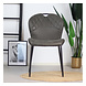Industrial dining chair Fay Anthracite leather Industrial dining chair Fay Anthracite leather